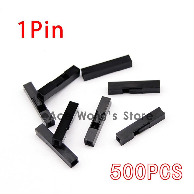 ! 500 Stks/partij 1 P Dupont Jumper Wire Kappen Vrouw Pin Connector 2.54mm Pitch