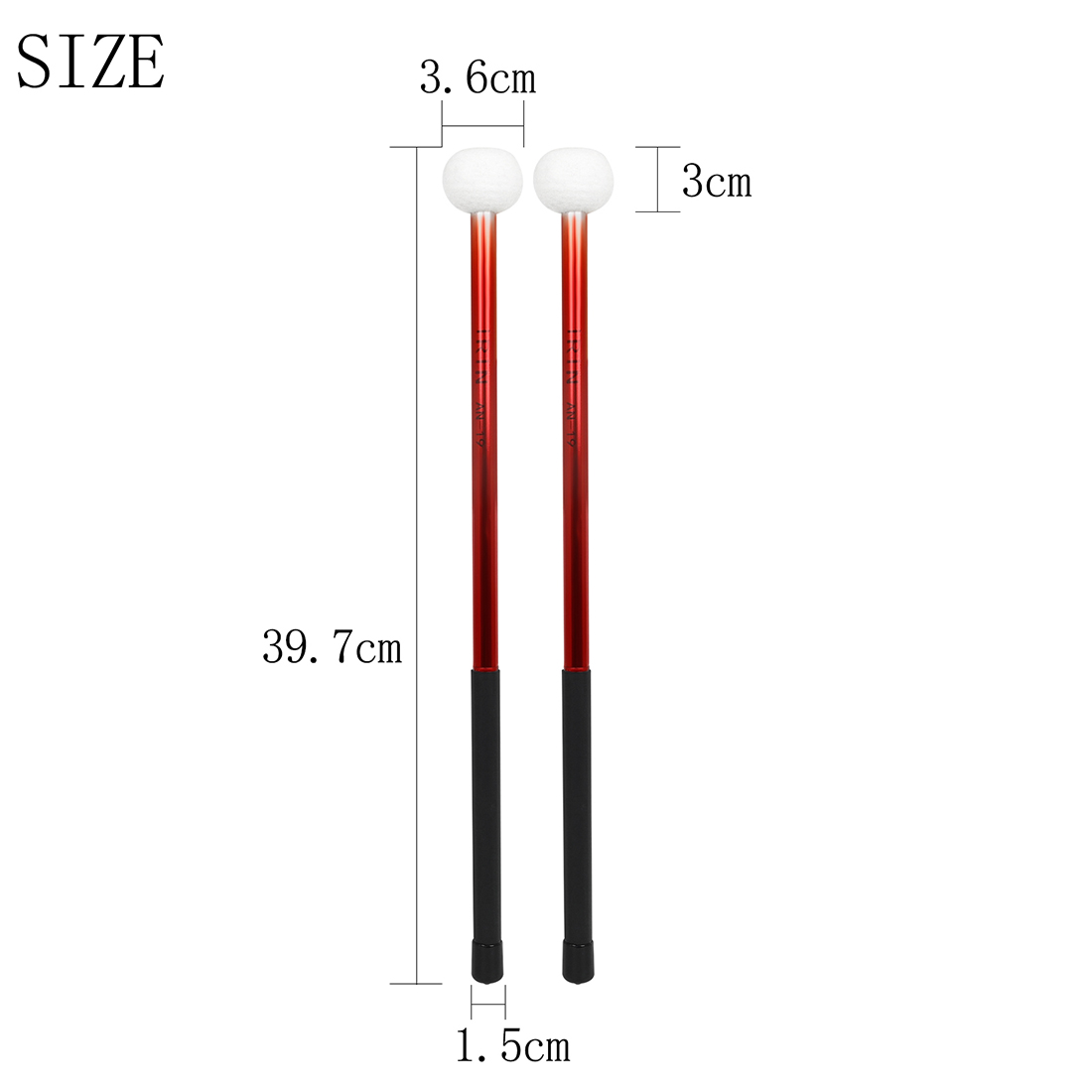 Bass Drum Mallet Felt Head Percussion Mallets Timpani Sticks Drum Accessories Hammer Acting Drumstick Music Parts: Default Title