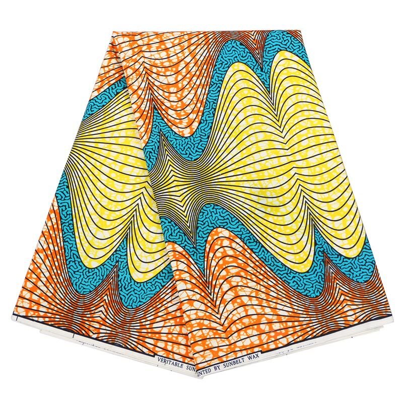 Patroon Ankara Afrika Prints Batik Stof Echte Wax Pagne Afrikaanse Naaien Materiaal Voor Vrouwen Jurk 6 Yards: Default Title