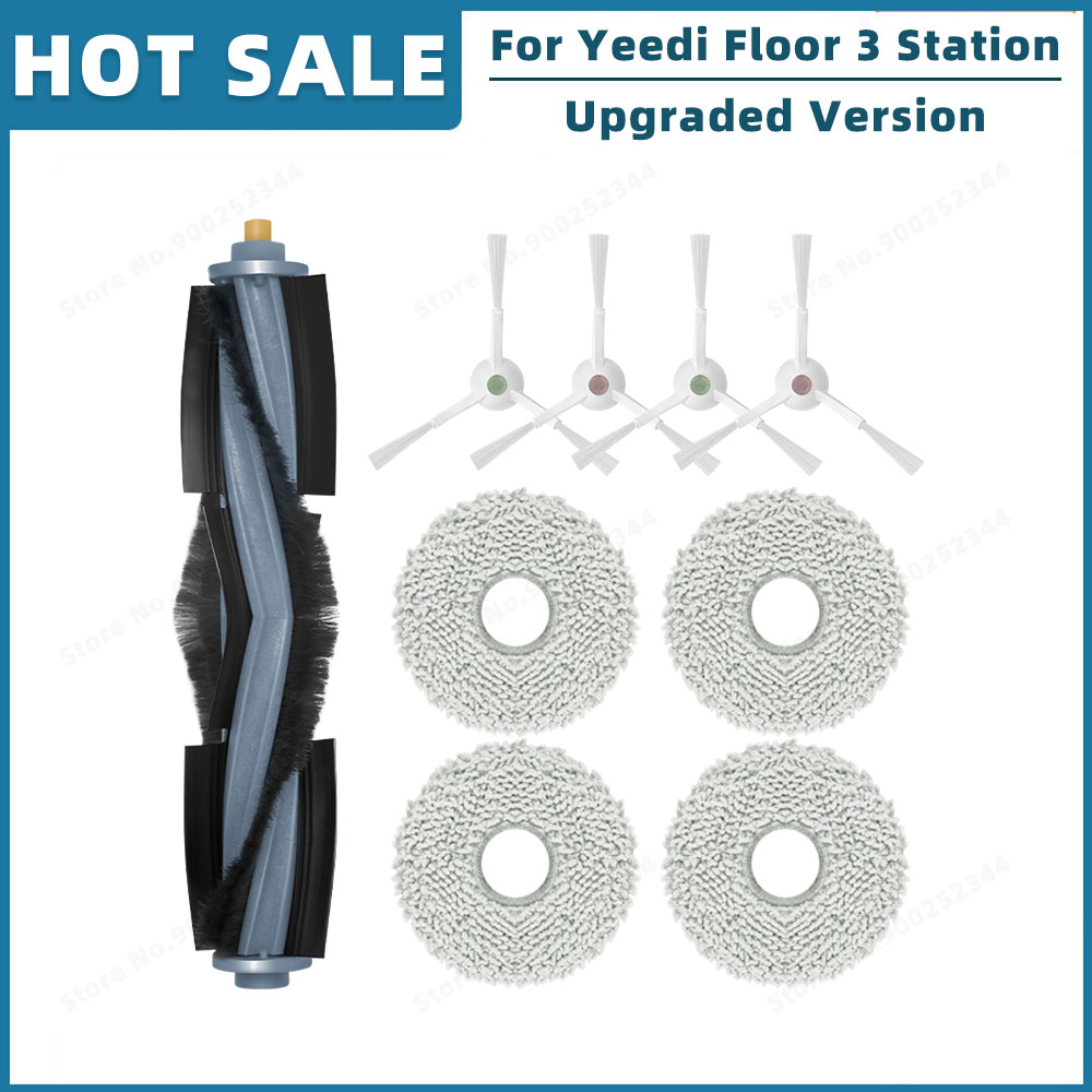 Compatible For Yeedi Floor 3 Station Robot Vacuum Cleaner Spare Parts Accessories Main Side Brush Mop Rag Cloth: light green
