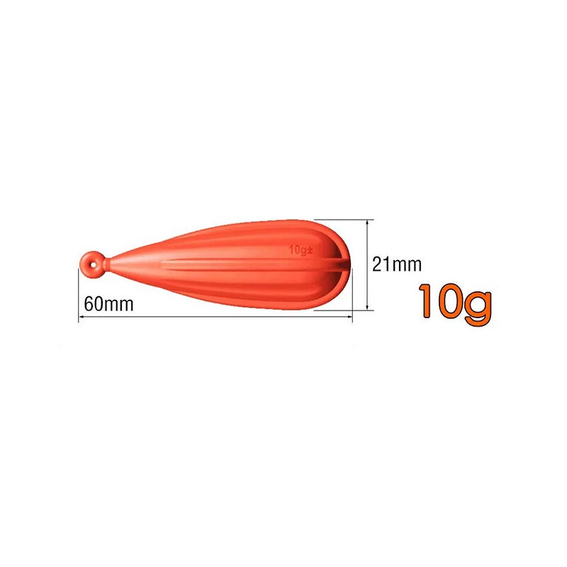 Bouchon de pratique de pêche, en caoutchouc, adapté aux enfants, 6 tailles: ORANGE10G