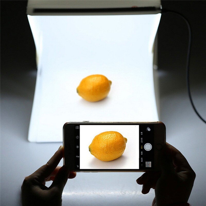 40*40CM Portable Folding Lightbox Photography LED Light Room Photo Studio Light Tent Soft Box Backdrops for Digital DSLR Camera