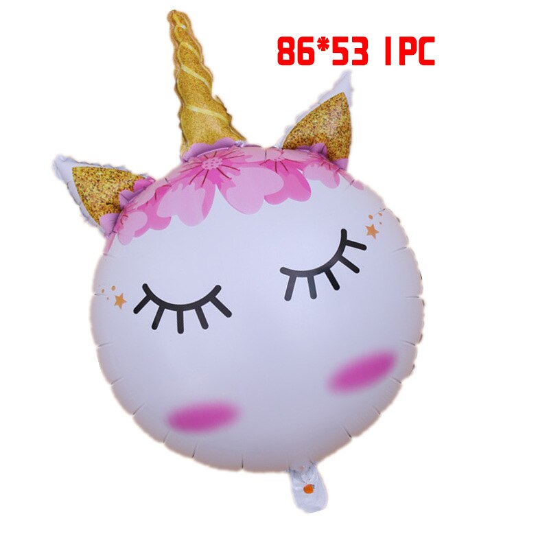 Ballon licorne gonflable 32 pouces, mignon, en aluminium, pour fête d'anniversaire, de mariage, jouet pour enfant: Golden Horn