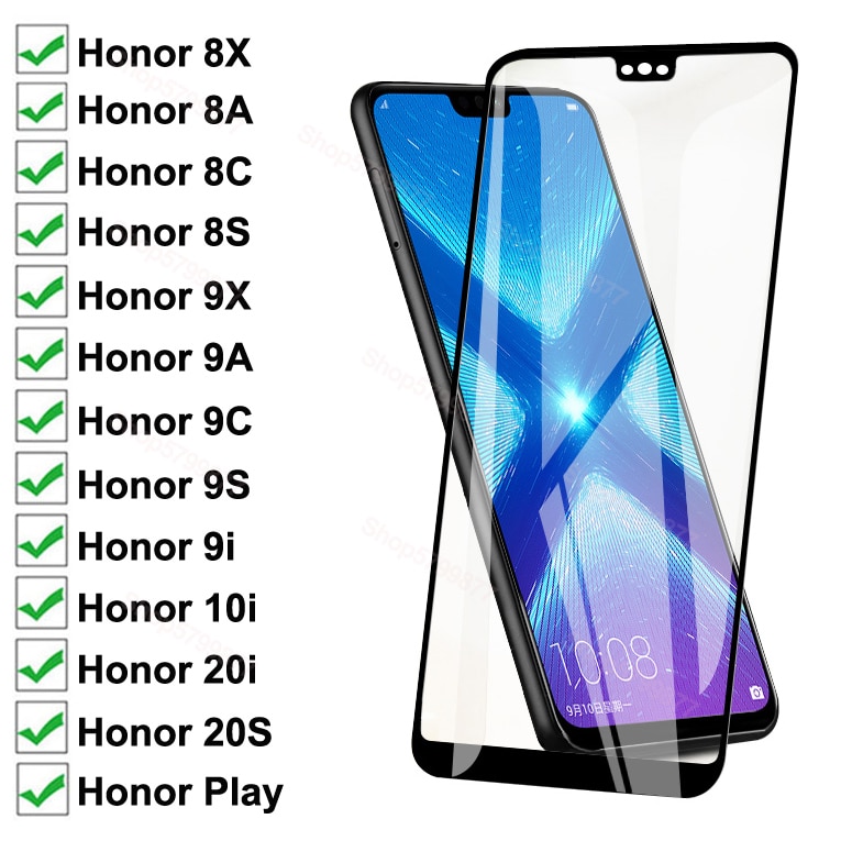 100D Schutz Glas Für Huawei Honor 8X 8A 8C 8S Gehärtetem Anzeige-schutz Auf Ehre 9X 9A 9C 9S 9i 10i 20i 20S Spielen Glas Film