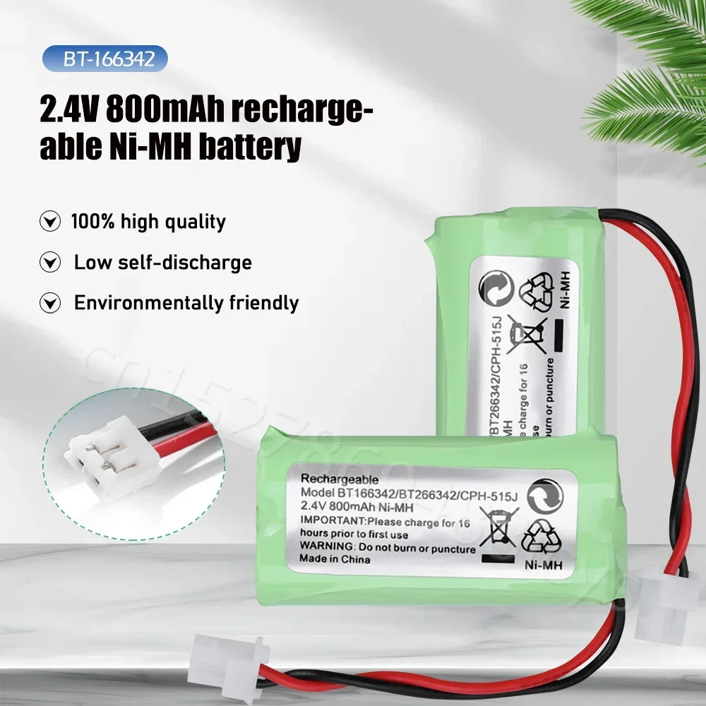 BT-166342 2.4V 800mAh AAA Ni-MH Rechargeable Battery For Cordless Phone Batteries BT166342 166342 BT-266342 BT183342 BT283342