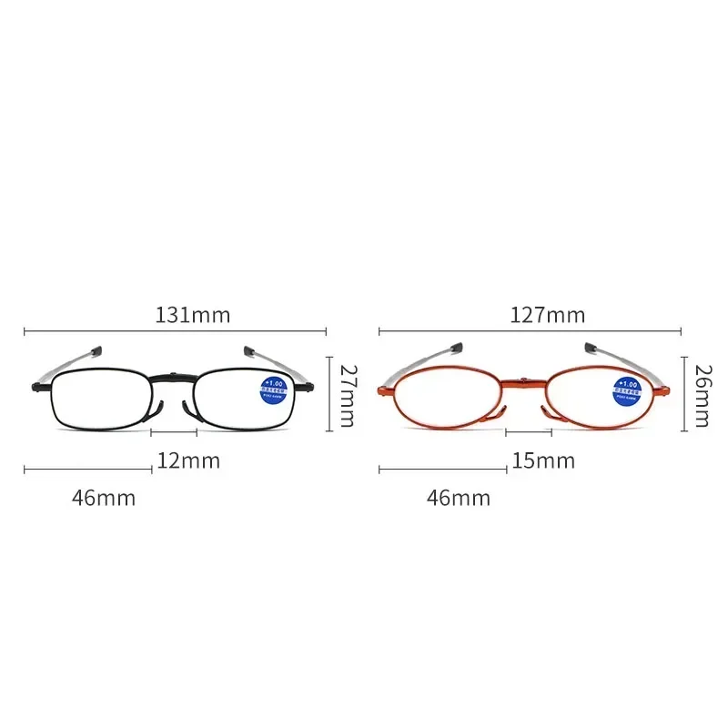 Männer falten Lesebrille mit fallen Jahrgang HD blaues Licht blockiert Presbyopie Frauen tragbare ultraleichte Fernsicht brillen