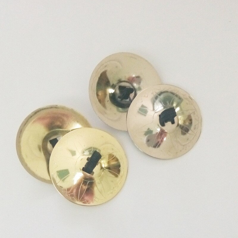 1 Pair Of Cymbals Metal Belly Dancer Cymbals Dance Props Accessories Percussion Instrument Tool For Performances