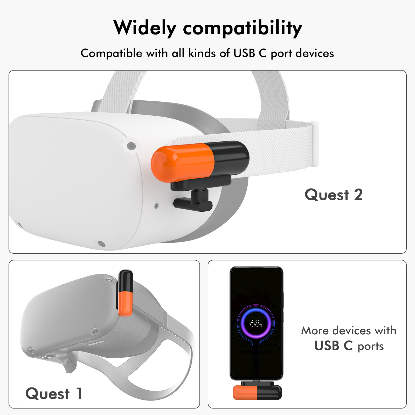5000mAh power bank For Oculus Quest 2 Capsule VR Glasses Accessories Capsule Power Bank Portable Emergency Battery Pack Charging
