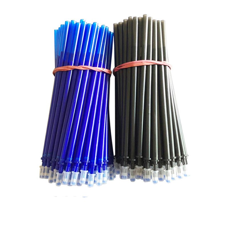 20 Pcs/Set Erasable Pen Refill gel pen 0.5mm Rod Magic Blue Black Ink Erasable Pen School Stationery Writing Tool