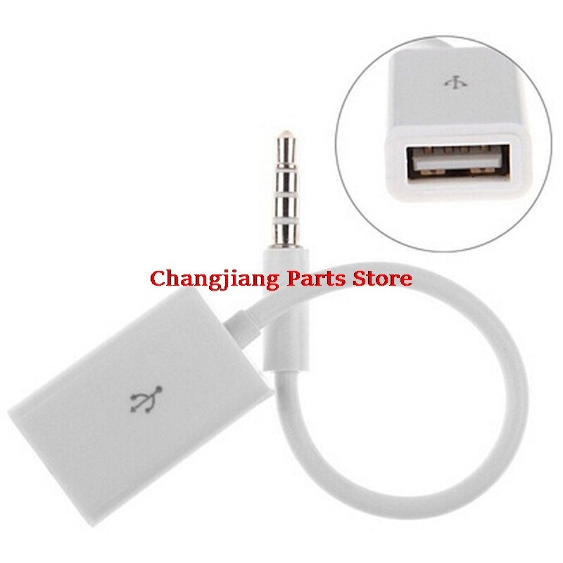 Man-vrouw Economische Male Aux Audio Plug Jack Usb 2.0 Female Converter Cable Cord Car MP3