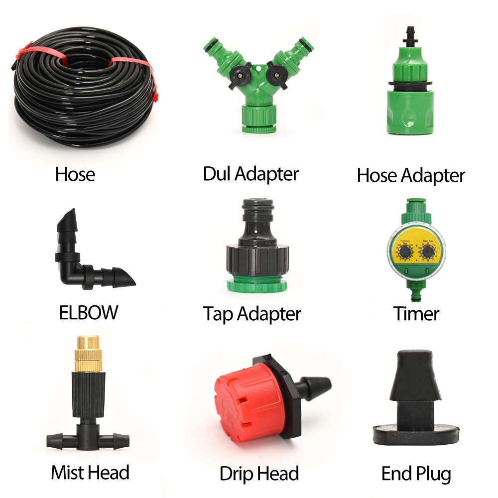 5M-60M Hose Drip Irrigation System Misting System Watering System Drippers For Irrigation Watering Set Garden Plant Watering