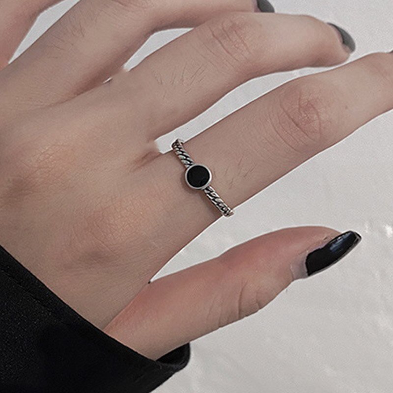 Persoonlijkheid Punk Cool Link Chain Verstelbare Vier Opening Ringen Voor Vrouwen Mannen Cross Hanger Draaien Vinger Ring Hip Hop Sieraden