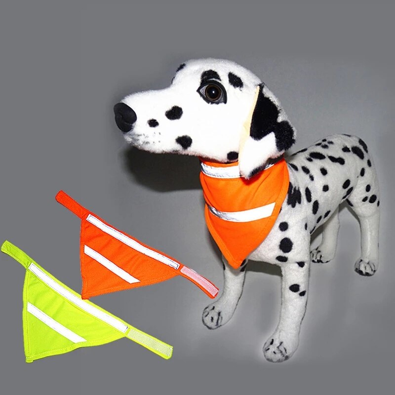 Chihuahua Teddy Huisdier Slabbetjes Reflecterende Hond Speeksel Handdoek Fluorescerende Hond Sjaal Bandana Voor Honden Klittenband Lichtgevende Halsband