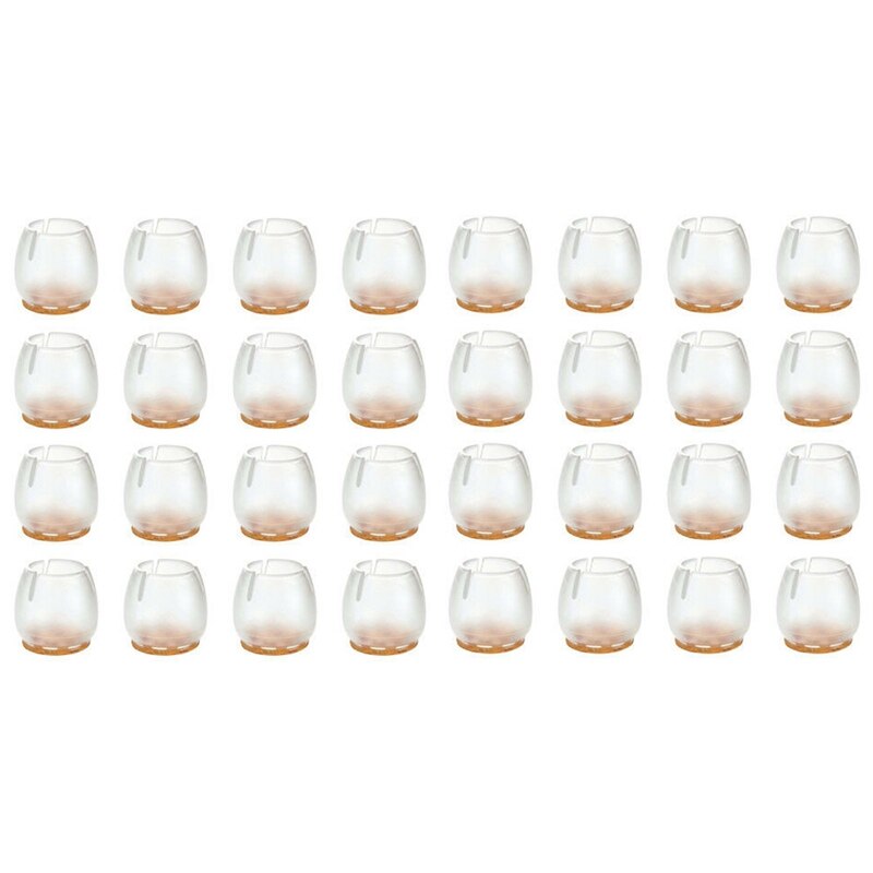 32Pcs Chair Leg Silicone Caps Pad Furniture Table Feet Cover Floor Protector(12-16mm)