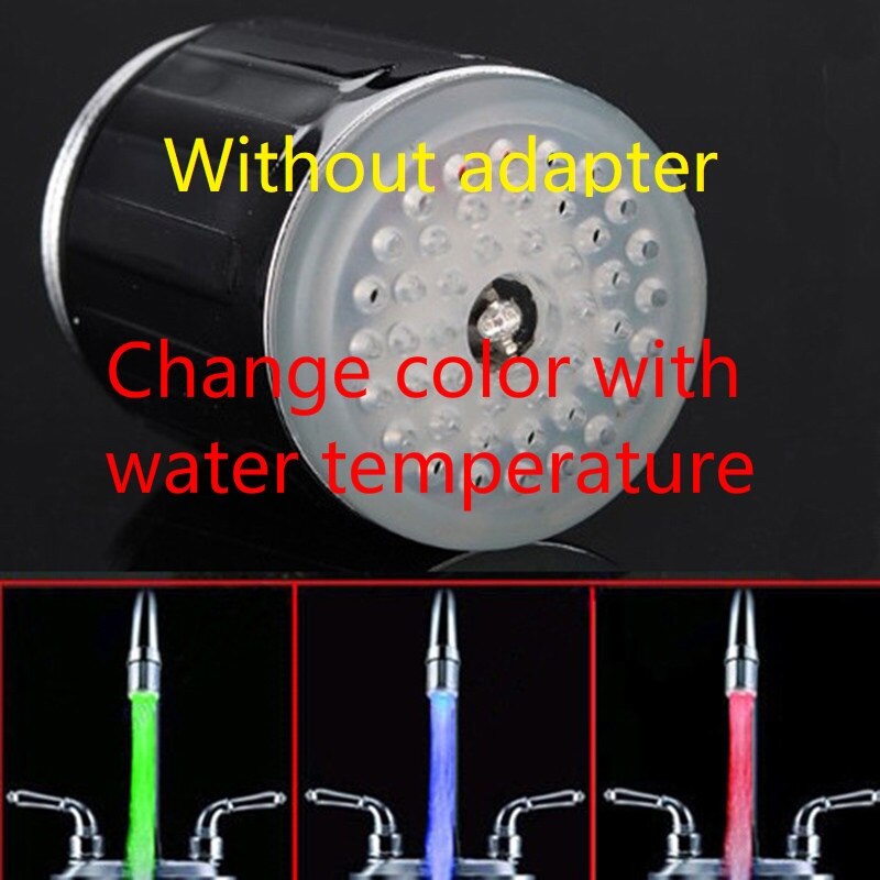 Bunte LED Wasserhahn Licht klopfen Düse Änderungen Farbe Je nach Wasser Temperatur Für Küche Schlecht Waschen Dusche: Temperatur Veränderung