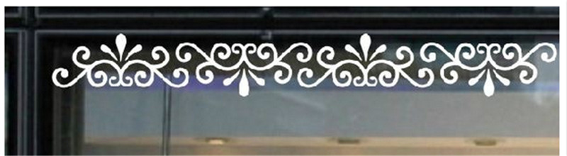 Removable Vine Border Wall Art Stickers Vinyl Window Glass Decal Home Decor Glass Stickers: White