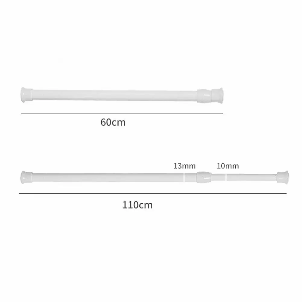Barra de cortina, barra telescópica sin perforación, 30-50cm/40-70cm/60-110cm, armarios/ventana/cocina, Etc.: Rojo