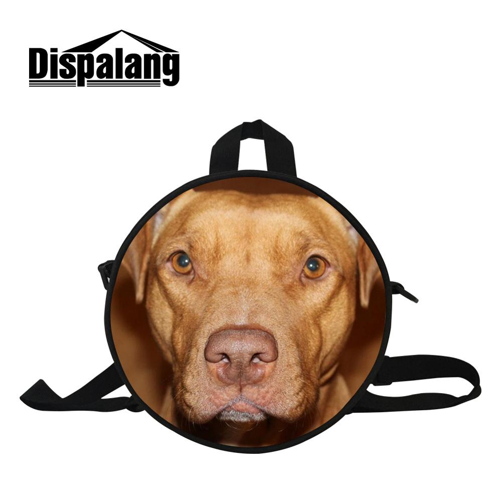 Dispalang Mini Round Messenger Bag for Girls Female Bags for Travel Women's Double Shoulder Pouch Crossbody Pack Print Cute Dog: Clear