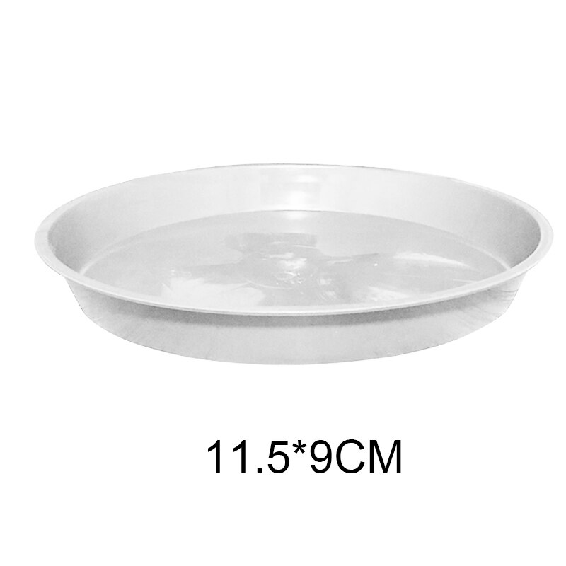 10 Pcs Plastic Garden Flower Pot Plant Saucers Water Tray Base for Indoor Outdoor JW: White 11.5x9cm
