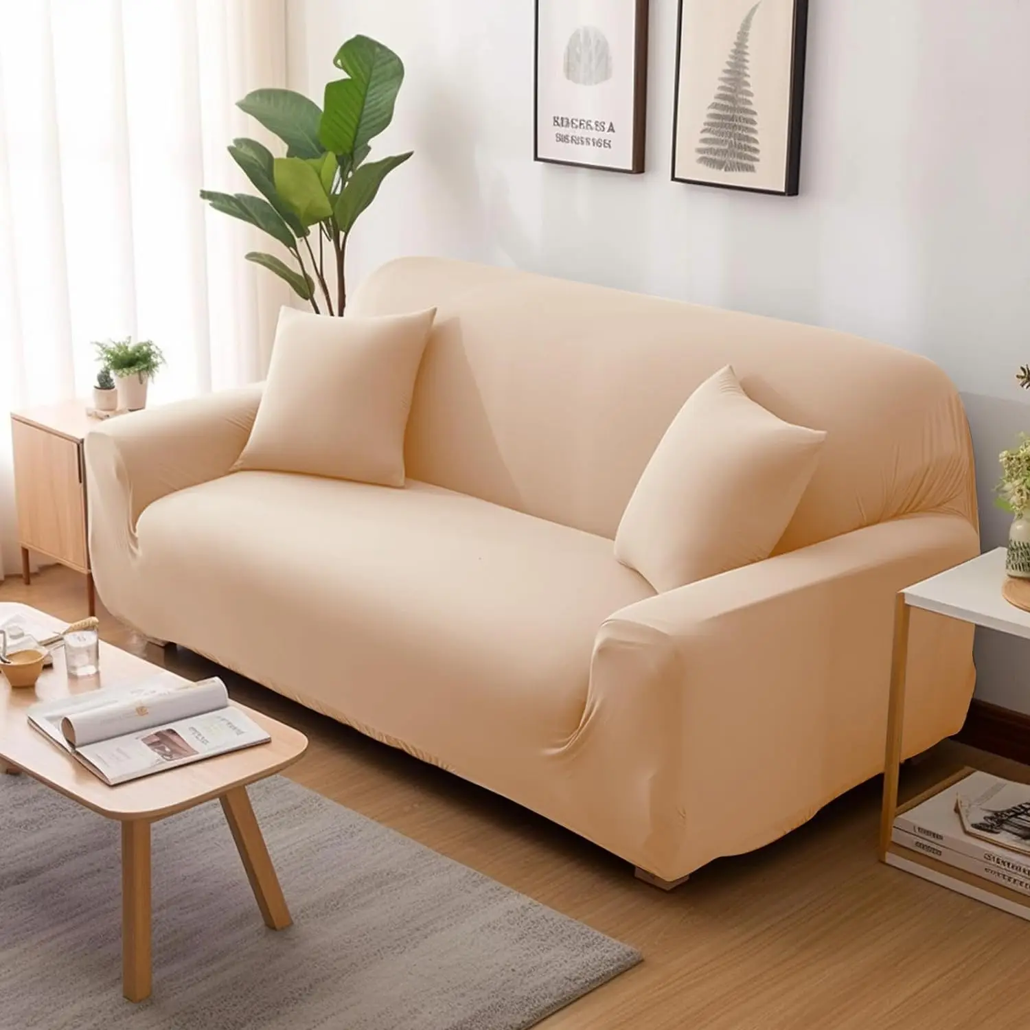 Effen kleur bankhoezen stretch bankhoes moderne bank hoes voor 1/2/3/4 zitbank wasbare meubelbeschermer woondecoratie