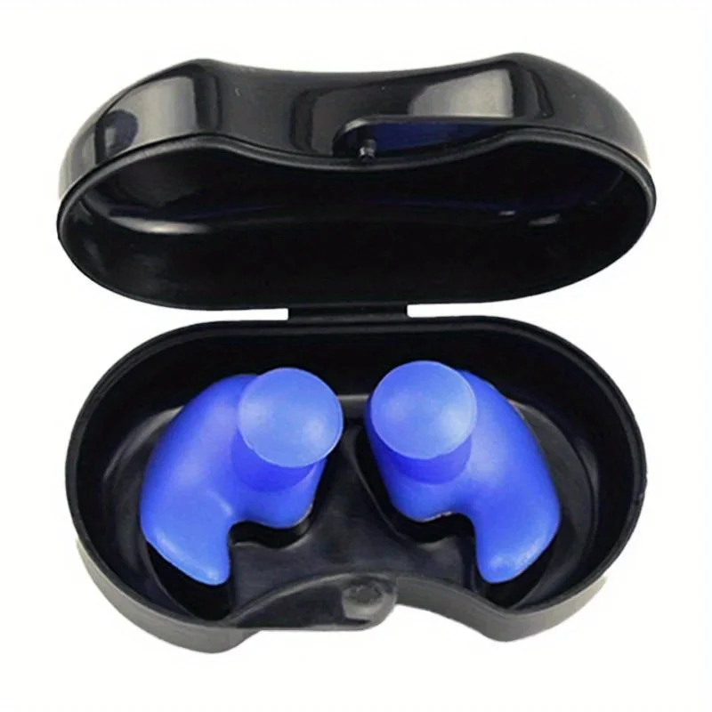 2 Stuks Zwemmen Oordopjes Waterdichte Herbruikbare Siliconen Oordopjes Duik Sport Pluggen Voor Water Surf Douchen Accessoires: Blauw