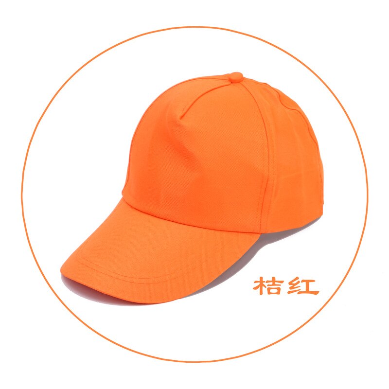 Hatt män och kvinnor arbetar resor skugga reklam keps baseball keps enfärgad lång längs den vilda studentmössan: Orange