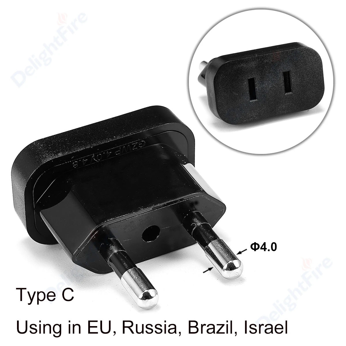 Adaptateurs d'alimentation de prise ue, prise US vers EU Euro, adaptateur de voyage, prise électrique, convertisseur de puissance US vers EU, prise ca: blanc chaud / TYPE 16