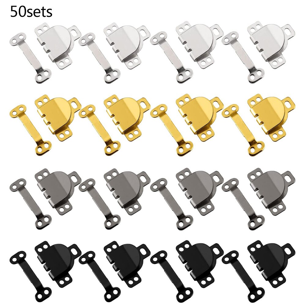 50 Sets Skirt Hooks and Eyes Hook and Eye Latch for Clothing Bra Trousers Skirt Dress and Sewing DIY Garment Accessories Craft: Antique Zinc
