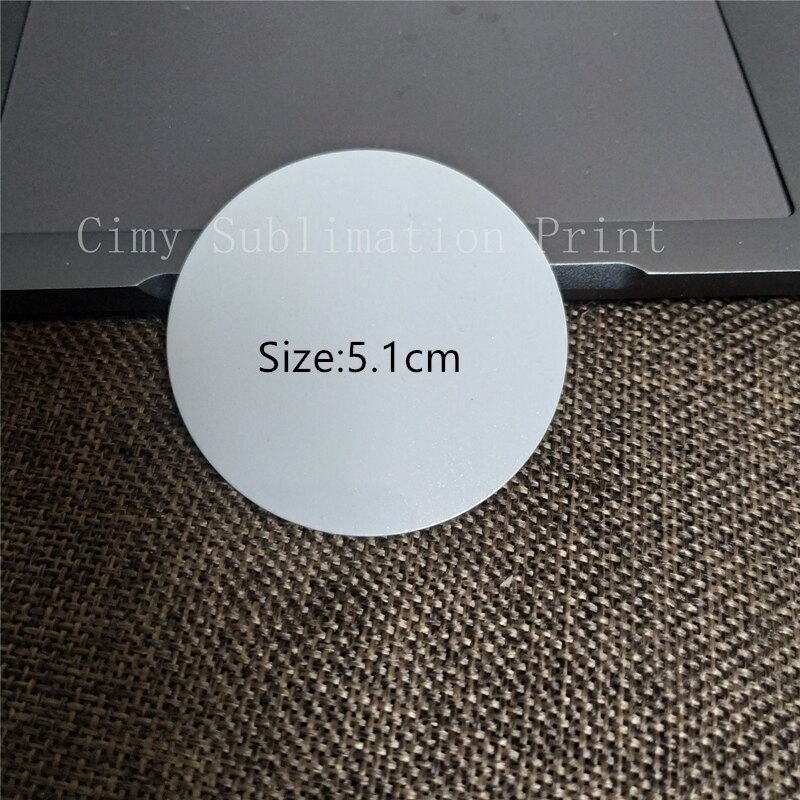 Blank Sublimation Metal Plate: Round  5.1cm