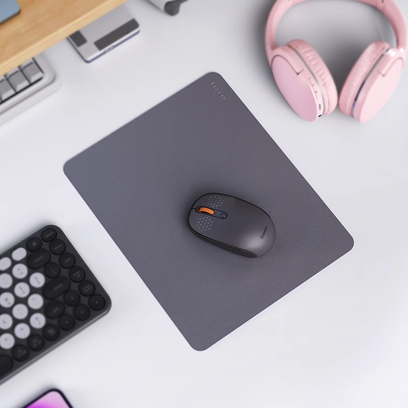 Baseus Mouse Pad PU Leather 26*21cm Waterproof Mousepad Non-Slip Desk Mat PC Gamer Desktop Computer Accessories Mice Mouse Pads: BROWN