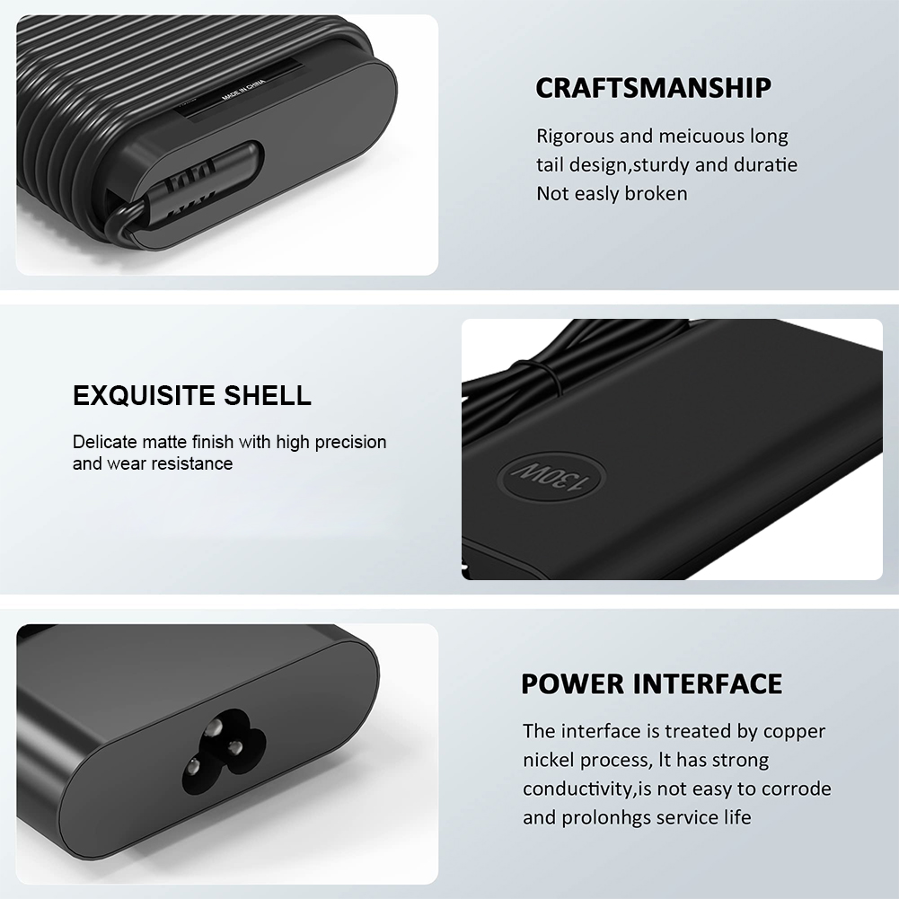 130w usb-c type c ac-adapter 9720 bærbar pc, strømlader 20v , 6.5a for dell xps 17 , 9700 , 9730 for dell precision 5550, 5750 , 3560