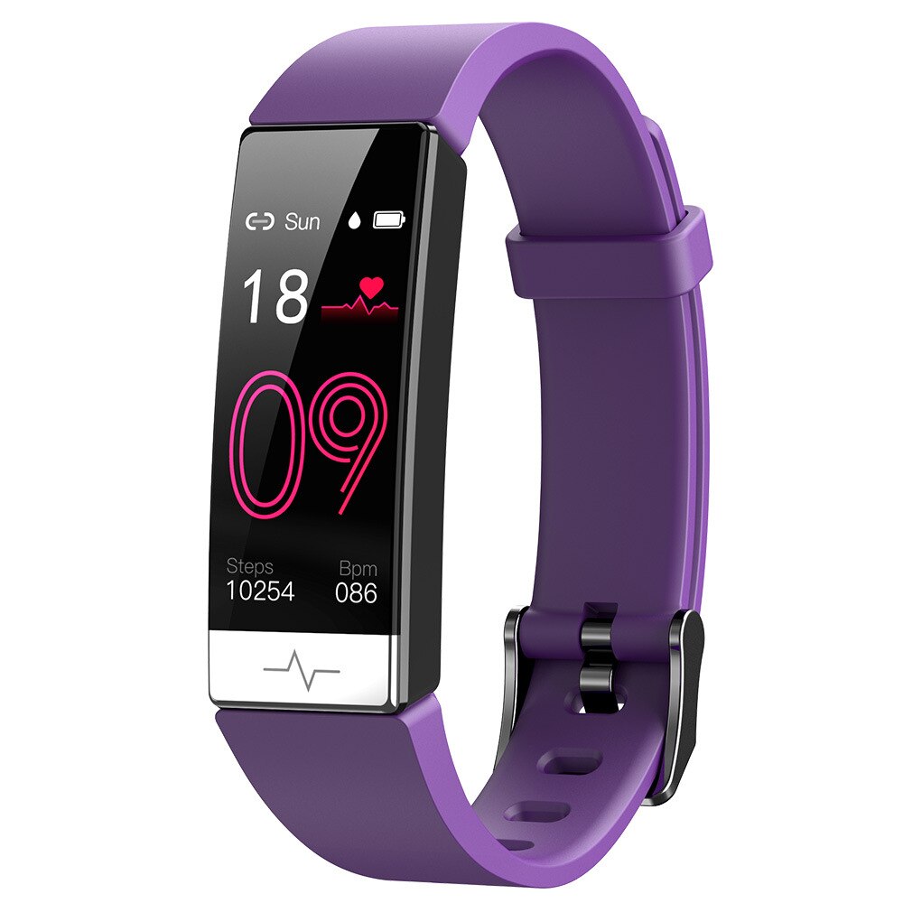 Y91 Smart Bracelet Waterproof IP68 Smartwatch ECG PPG HRV Heart Rate Monitor Blood Presures Whatsapp Reminder for IOS Android: Purple