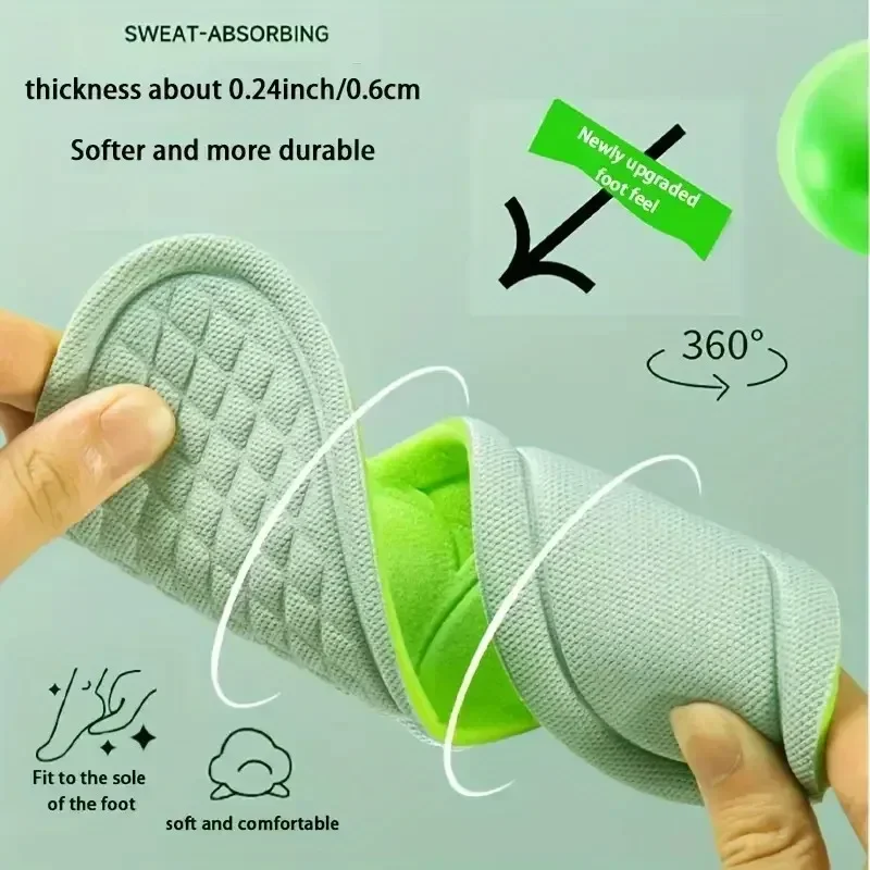 Plantillas ortopédicas de espuma viscoelástica suave, 1-10 pares, plantilla desodorizante Unisex, zapatos deportivos, absorbe el sudor, accesorios antibacterianos para zapatos