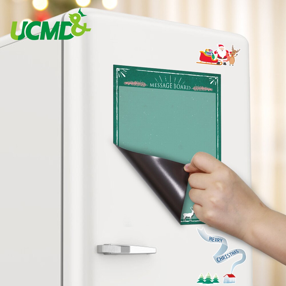 A4 Magnetic Daily Schedule Fridge Magnets Christmas Sticker Whiteboard Sheet Erasable Drawing Writing Remind Memo Message Board