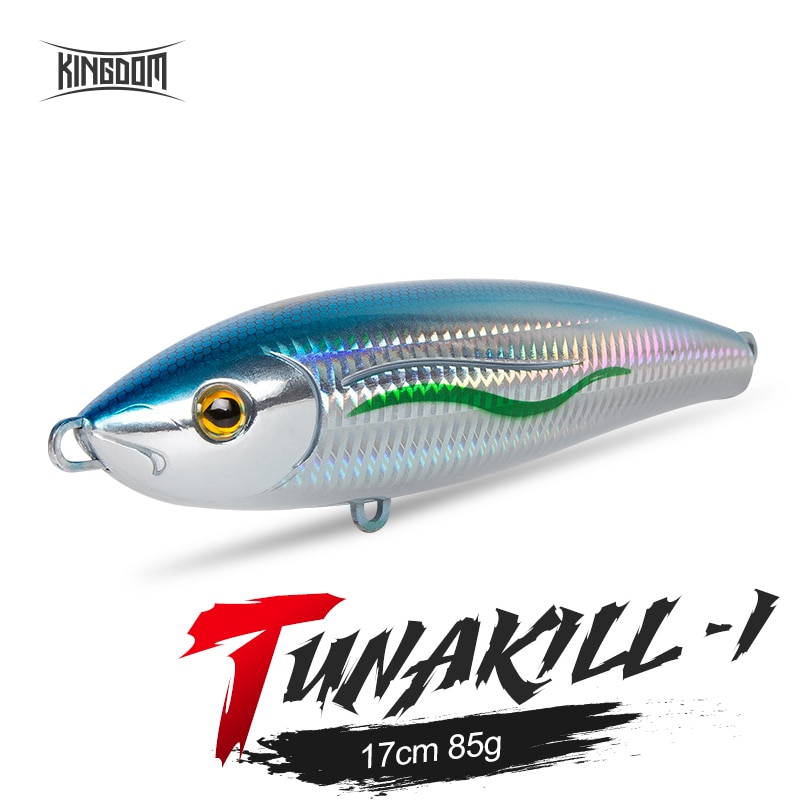Kingdom tunakill store havfiskeri lokker 170mm 85g flydende blyant hårde lokkemad god action wobblers kunstig lokkemad