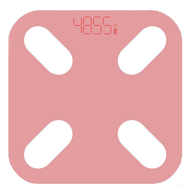 Bluetooth Bathroom Scale BMI Floor Body Scales LED Digital Smart Weight Scale Body Fat Composition Analyzer Scales: pink