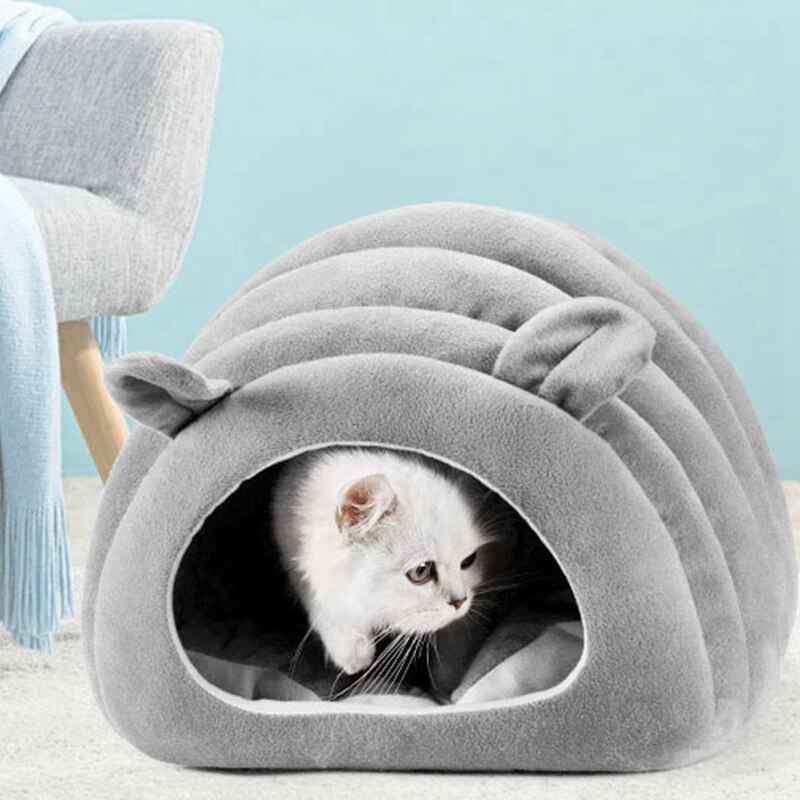 Pet Cat House Dog Bed Caterpillar Kennel Hamster Cotton Soft Bed Puppy Cave Warm Sleeping Bed Winter Closed Pet Nest