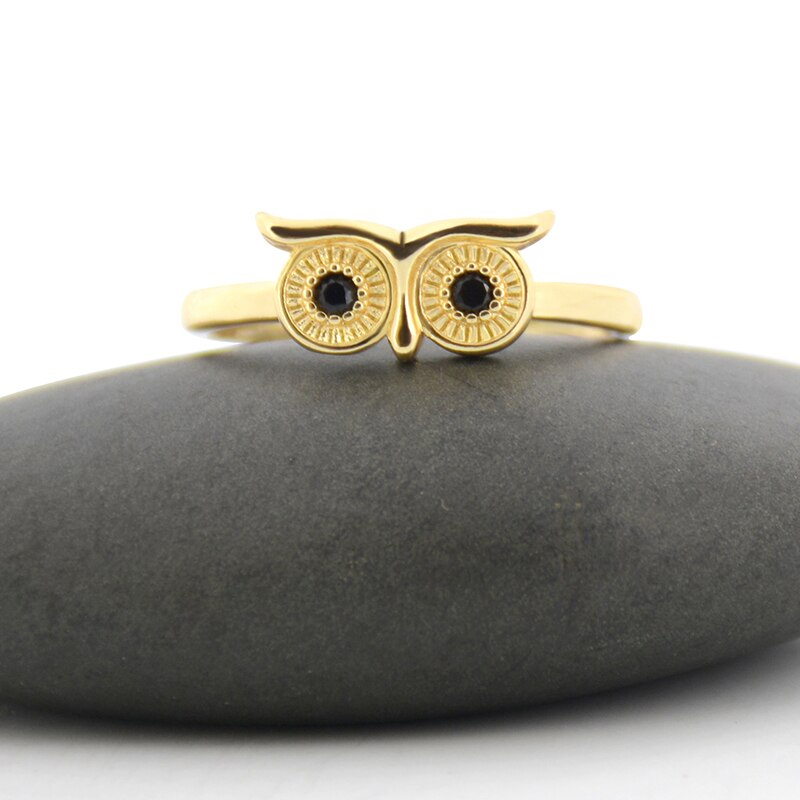 Anillo Vintage con de búho y águila para hombre y mujer, sortija ajustable, estilo Retro antiguo, Animal de amor de EE. UU., para mujer: Style 15