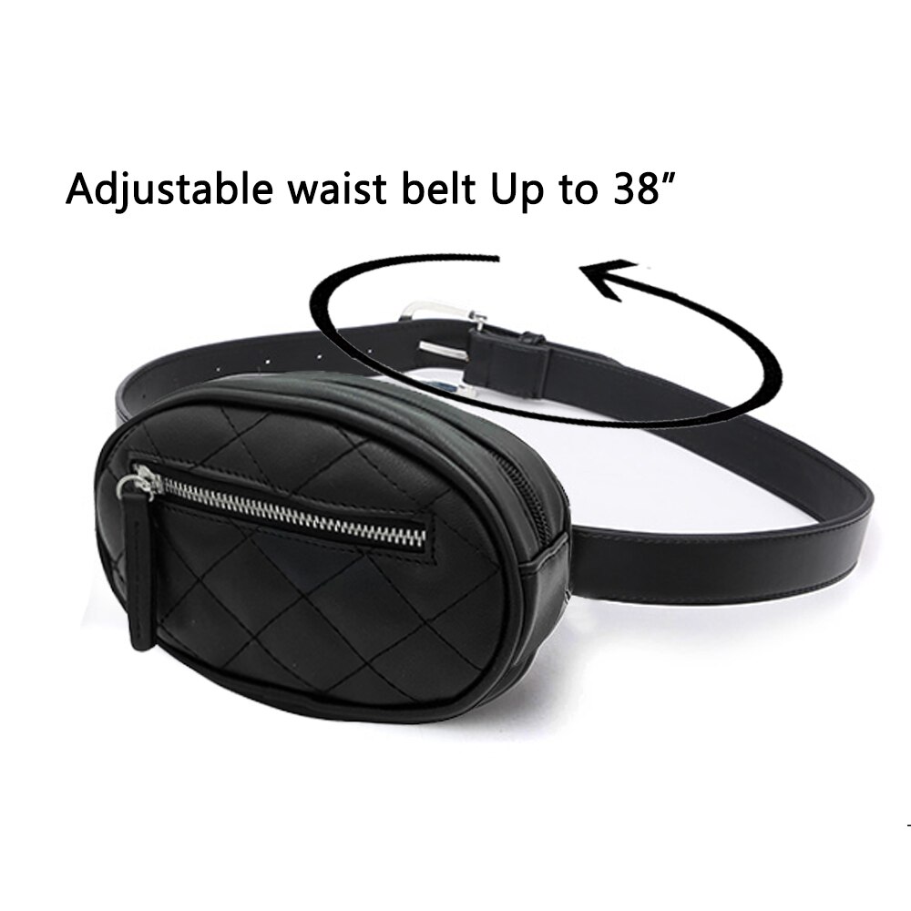 Dame midjepose ensfarget liten rund bag dame liten pute bag messenger bag midje pack