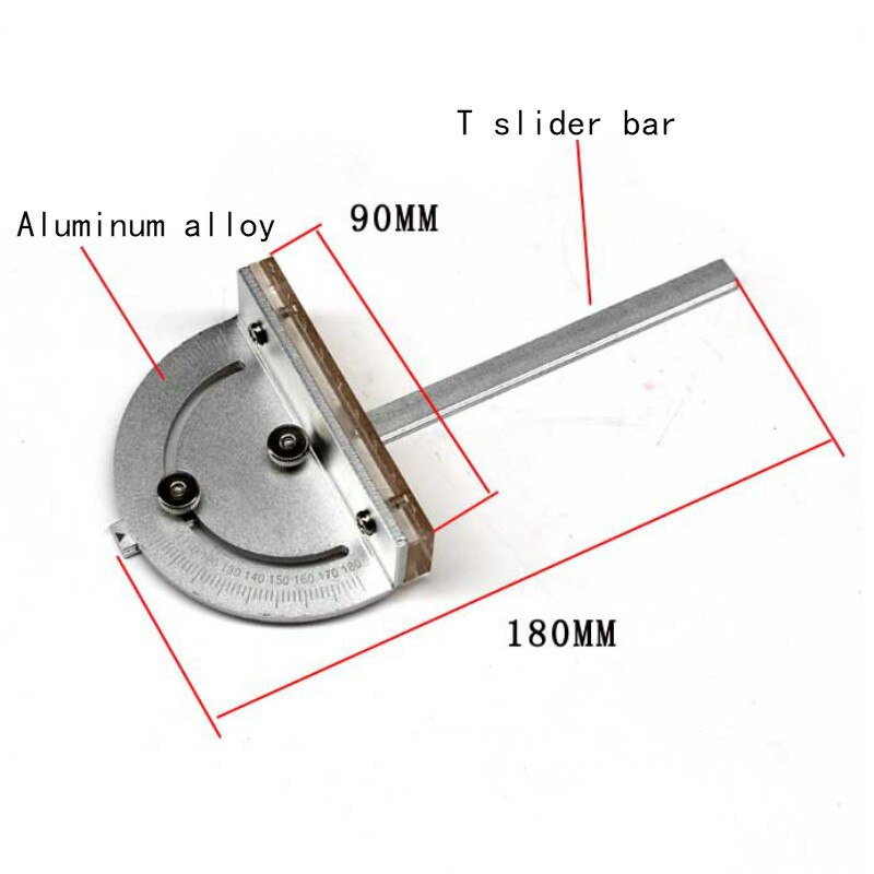 Mini Table de scie circulaire en Aluminium, plateau d&#39;insertion, avec Guide de jauge d&#39;onglet, établi pour le travail du bois: Set D