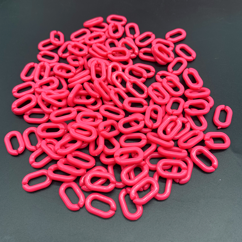 50pcs 15x10mm Acrylic Link Chain Keychains For Necklace Bracelet Making Colorful Chain Plastic Chain Links Jewelry Making: 06