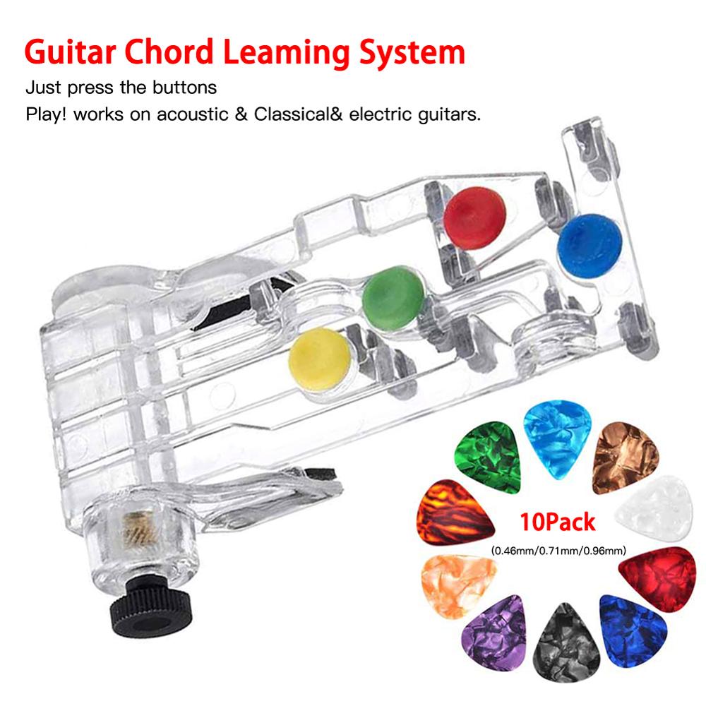 Guitar Chord System Learning System Classical Guitar Practice Aid Tool for Trainer Beginner (with 10 Picks)