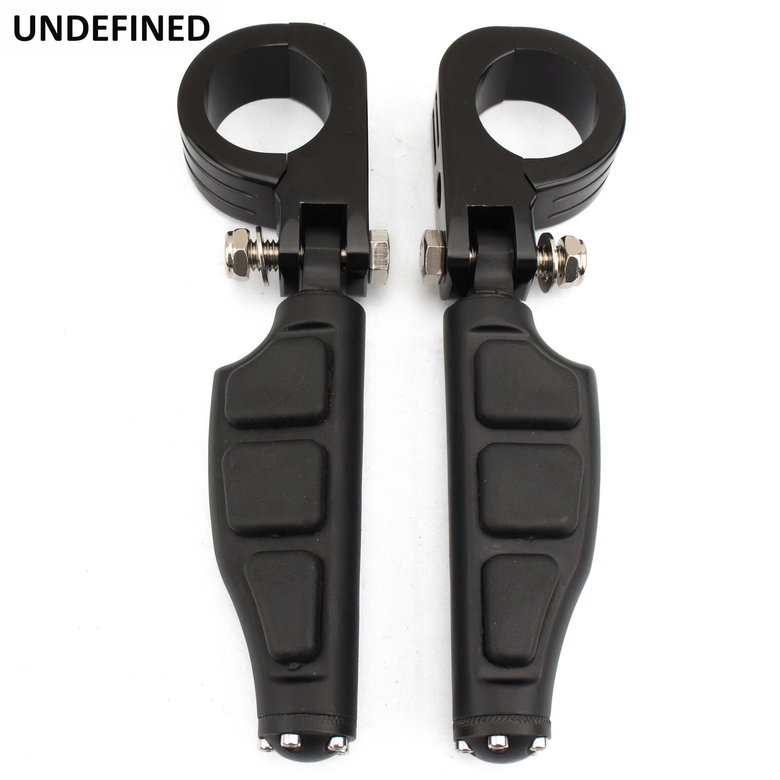 Motorrad Heringe Autobahn Motor- Absturz Bar Schutz Klemme 38MM Fuß Anbindung Fußrasten Montieren Gummi & CNC Für Harley Zerhacker bobber Kunden: MP03-004-0010-H