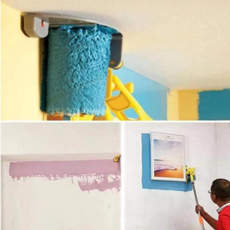 N0HB Handheld Paint Edger Clean Cut Paint Roller Brush Household Painting Tool for Indoor Outdoor Wall Ceiling Painting