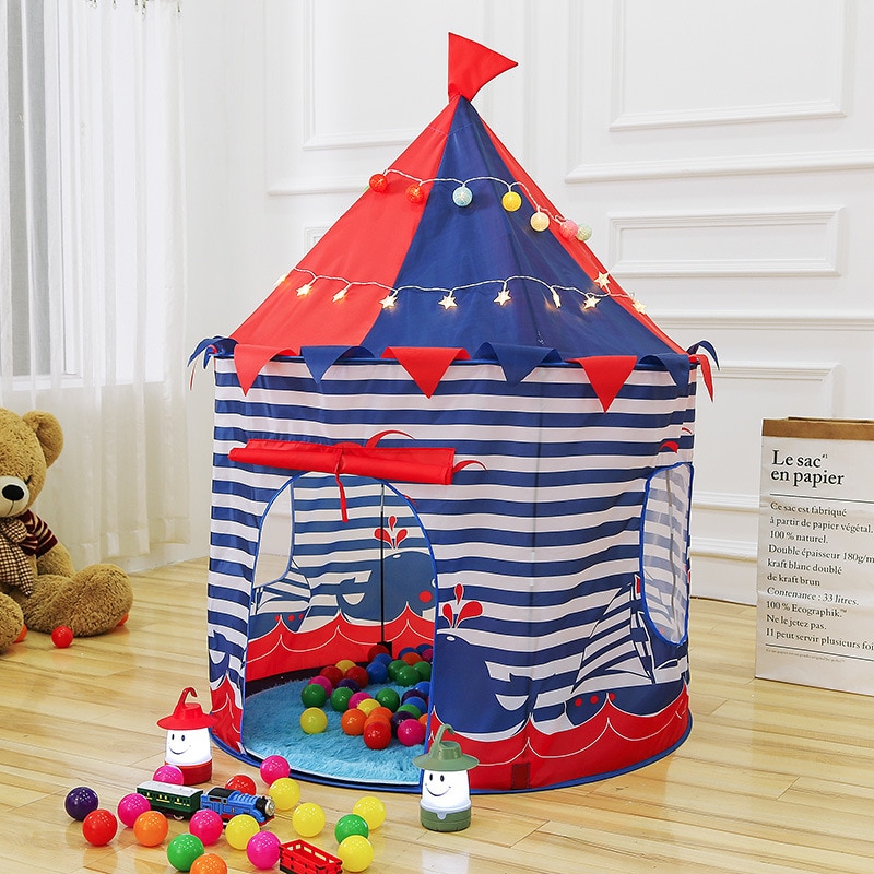 Prinses Prins Spelen Tent Portable Opvouwbaar Opvouwbare Tent Kinderen Jongen Kasteel Speelhuis Kids Outdoor Speelgoed Tent