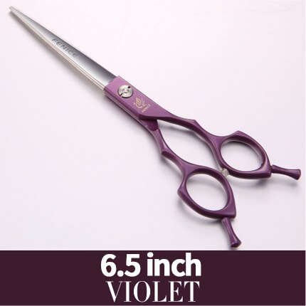 Fenice 6.5/7.0 inch Pet Grooming Scissors Colorful Dogs Straight Cutting Shears JP440C Stainless Steel: purple 6.5