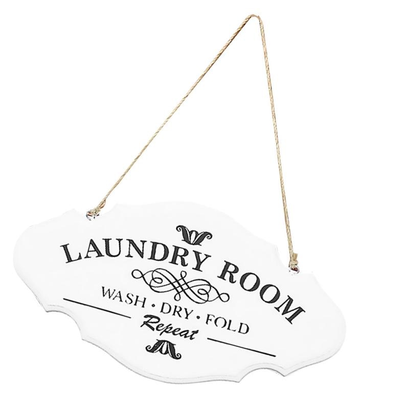 1Pc Laundry Room Hangtag Vintage Muur Teken Voor Hotel Thuis Winkel Houten Deur Plaque Muur Teken Deur Opknoping Boord begeleiden Teken
