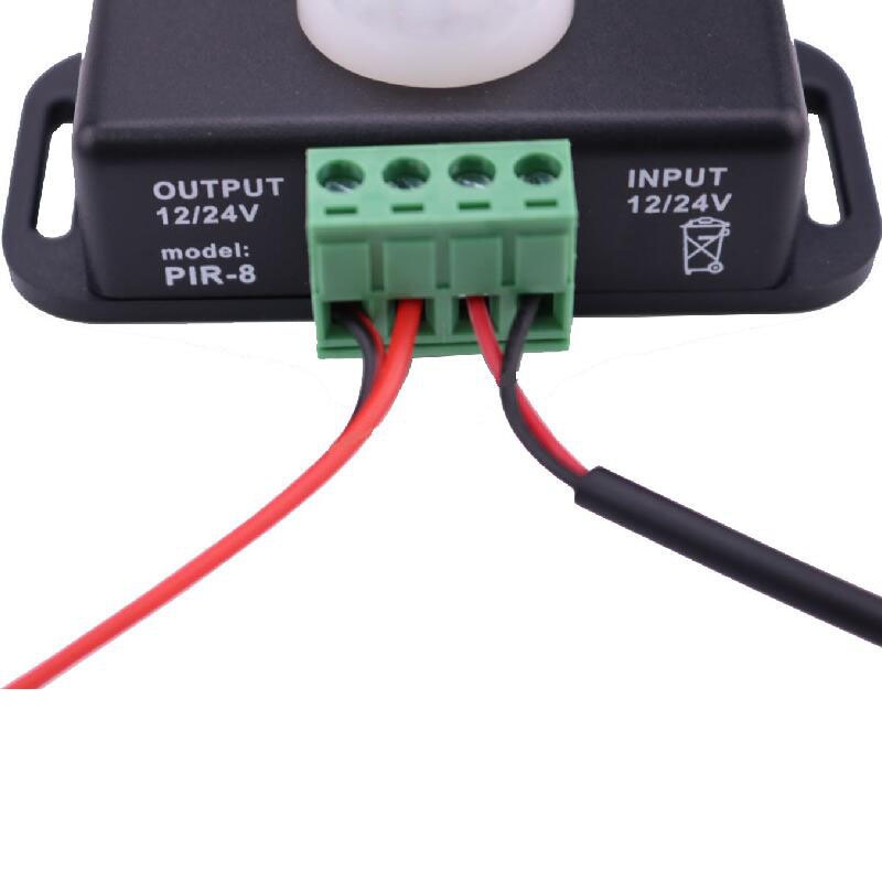 12V 24V PIR Motion Sensor Switch Detector for 5050 3528 LED Strip Profile Ruban Light Tape Infrared Detection 6A 12 V 24 Volt