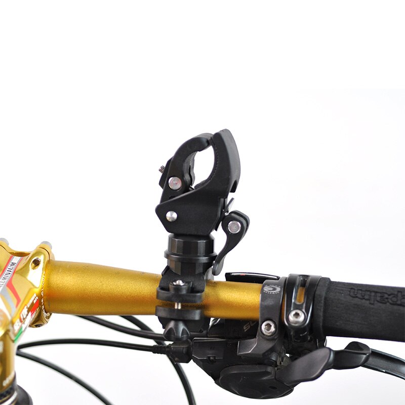 Portable Cycling Bike Bicycle Light Lamp Stand Holder Rotation Grip LED Flashlight Torch Clamp Clip Mount Car Accessories