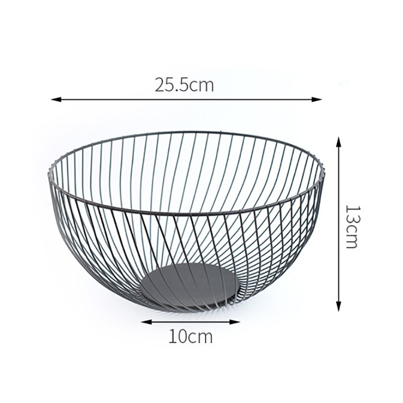 Cocina cesta contenedor tazón cesta de alambre de Metal soporte con ranuras para cocina fruta Almacenamiento de vegetales de bandeja de aperitivos de Bol para almacenar: C